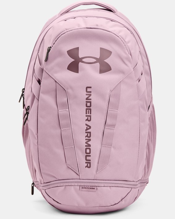 UA Hustle 5.0 Backpack, Pink, pdpMainDesktop image number 0